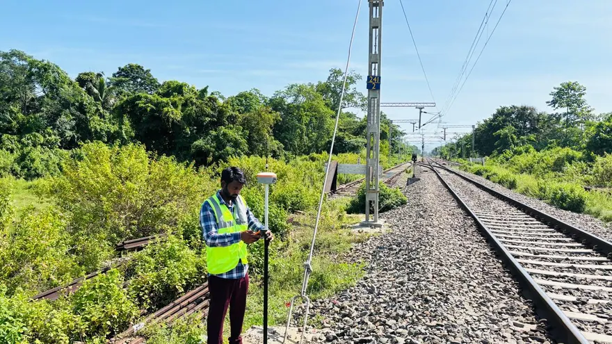 BTPL field survey on the Dimapur railway corridor in Nagaland — a photograph from this project