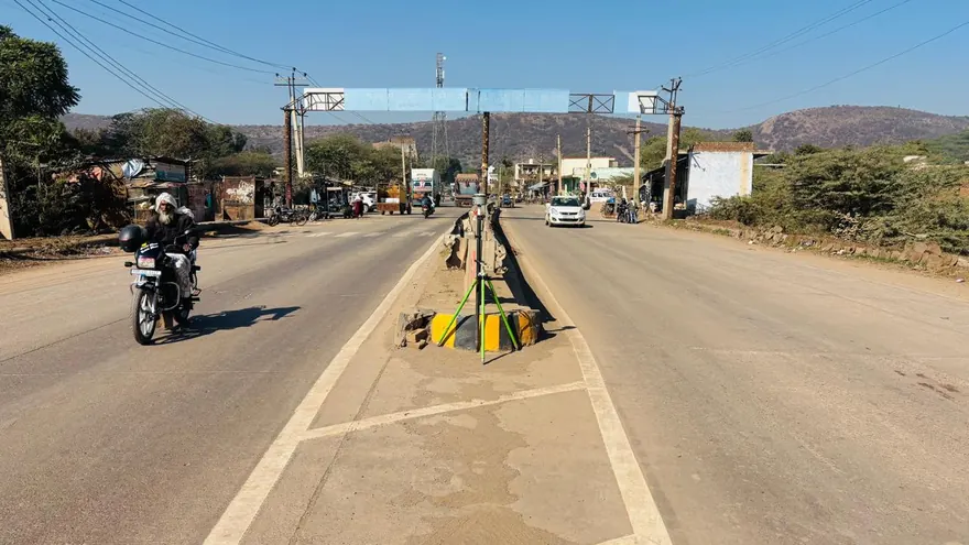 A highway corridor below hill ground — a representative BTPL photograph of this kind of alignment, not a photograph of the surveyed corridor